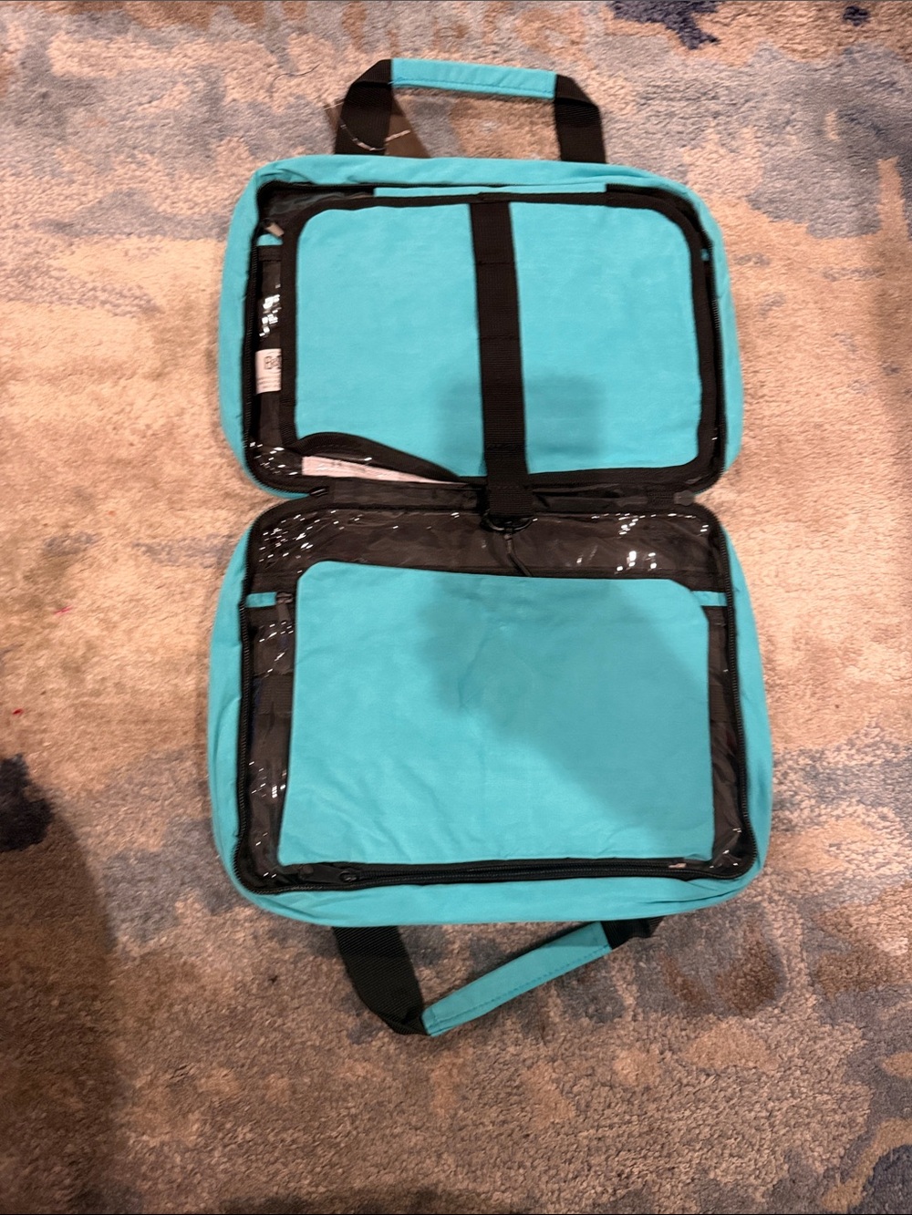 BC Turquoise Travel Organizer Toiletry Bag for Women - Lightweight Carry Case